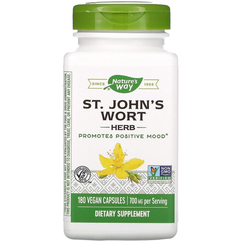 Звіробій Nature's Way St. John's Wort Herb 700 мг 180 капсул (1147926419)