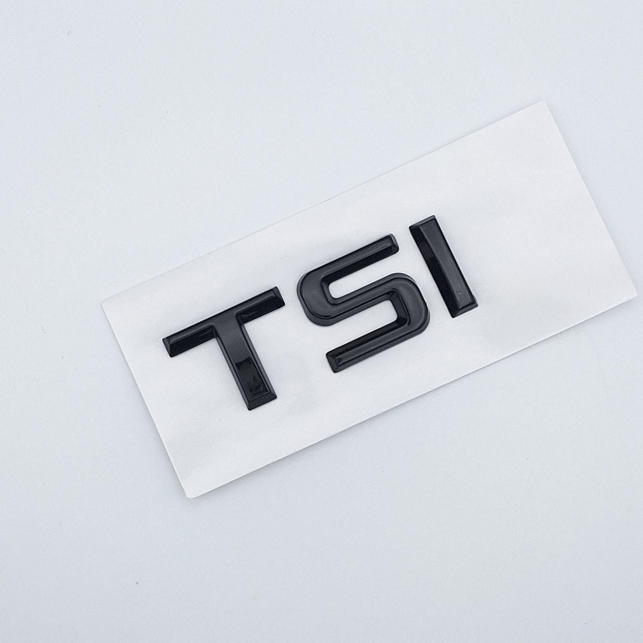 Емблема напис TSI Skoda ABS 6,5х2,2 см Чорний глянцевий (2013446289)