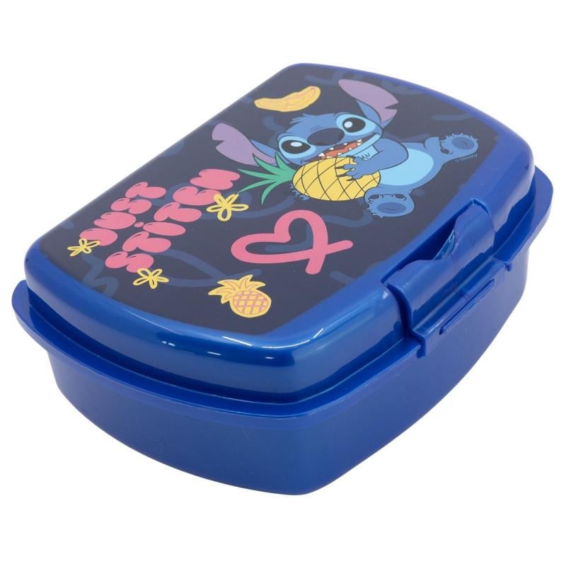 Ланч-бокс детский STOR Stitch прямоугольный пластиковый без BPA с рисунком 18x14x7 см (2528177959)