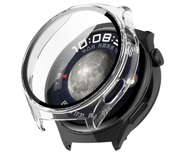 Чехол с защитным стеклом Protective Cover with Glass для Huawei Watch 4 Pro Прозрачный