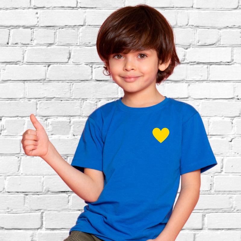 Футболка для хлопчиків з вишивкою Сердце 01-2 134-140 см 9-10 років Синій (849726-31-2)