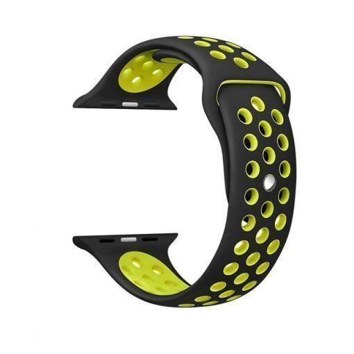 Ремешок для Apple Watch Armor Standart Nike силиконовый 42-44 мм L/M/S Black Volt - фото 2