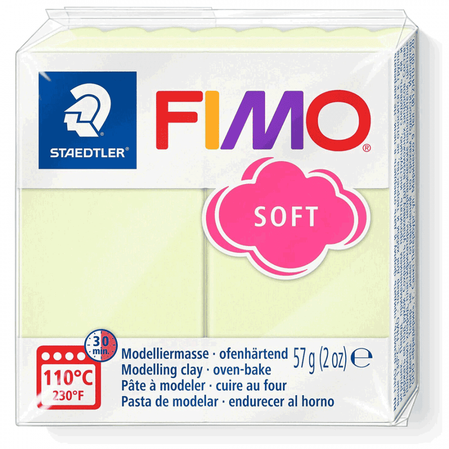 Глина полимерная Fimo Soft пастельная 57 г Ванильная (8020-105)