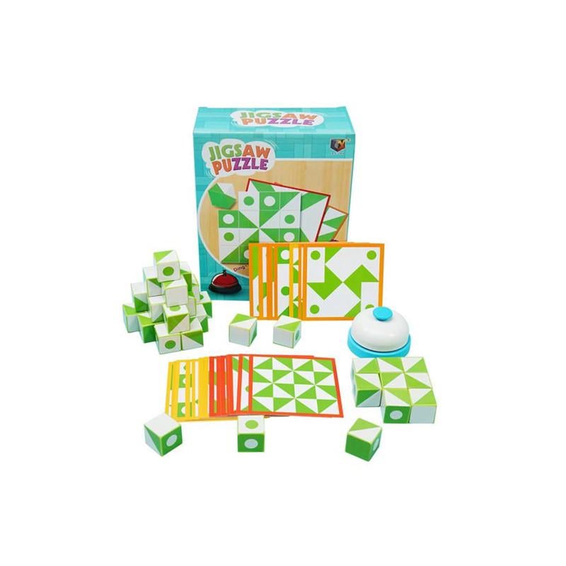 Настільна гра дитяча Bambi Головоломка 33FK-2 кубики/наклейки змійка/картки-завдання (RLT46126)