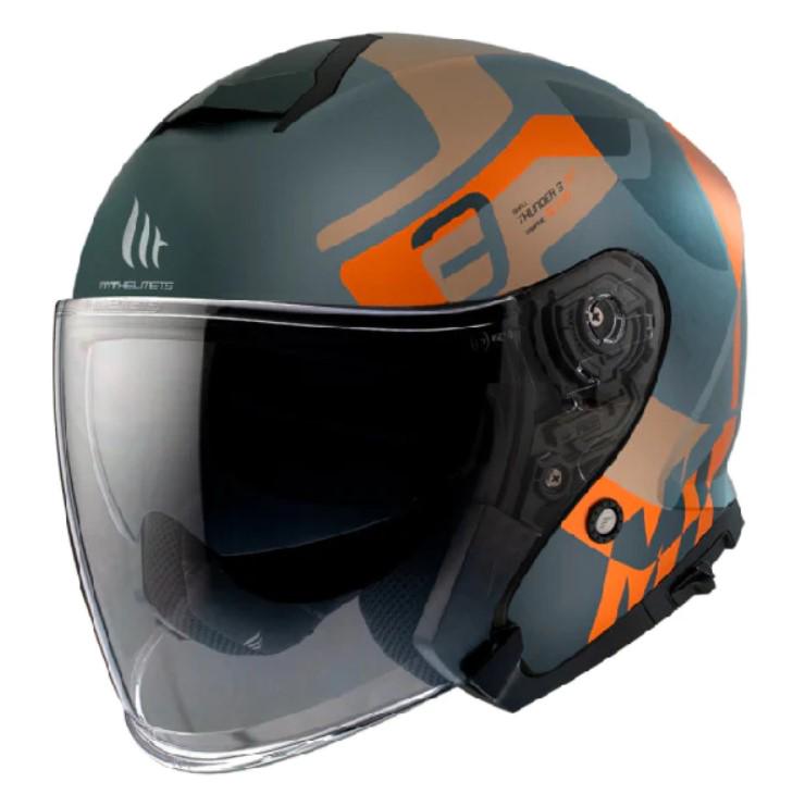 Мотошлем MT HELMETS THUNDER 3 Jet Silton С4 L Matt Orange (28547) Мотошлем MT HELMETS THUNDER 3 Jet Silton С4 L Matt Orange (28547)
