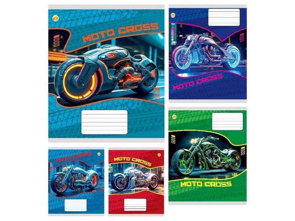 Тетрадь в клетку Тетрада 12 л. 25 шт. жесткая ТЕ41109 Мото (1064055)