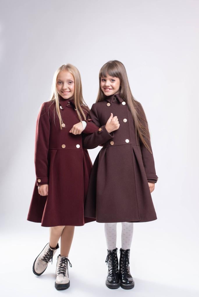 Пальто дитяче демісезонне для дівчинки 140-146 см Коричневий (Pbr/140-146) - фото 5