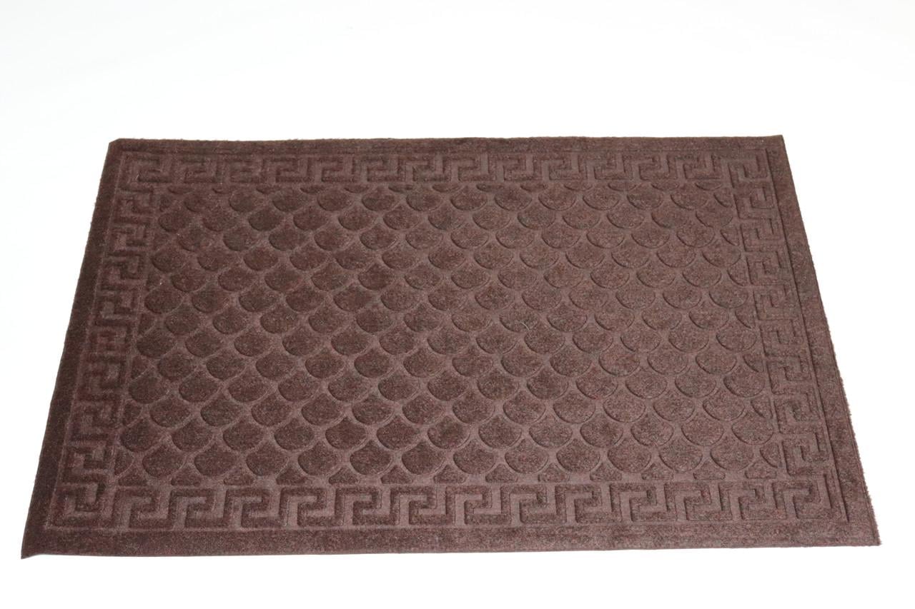 Килимок з тисненням 60x90 см текстильний на гумовій основі (1321/brown)