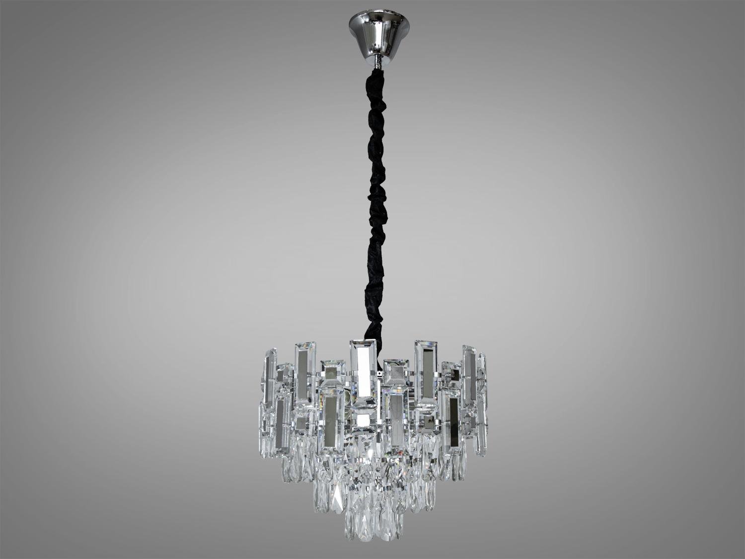 Люстра кришталева підвісна на 7 ламп Хром (2018/400CH)