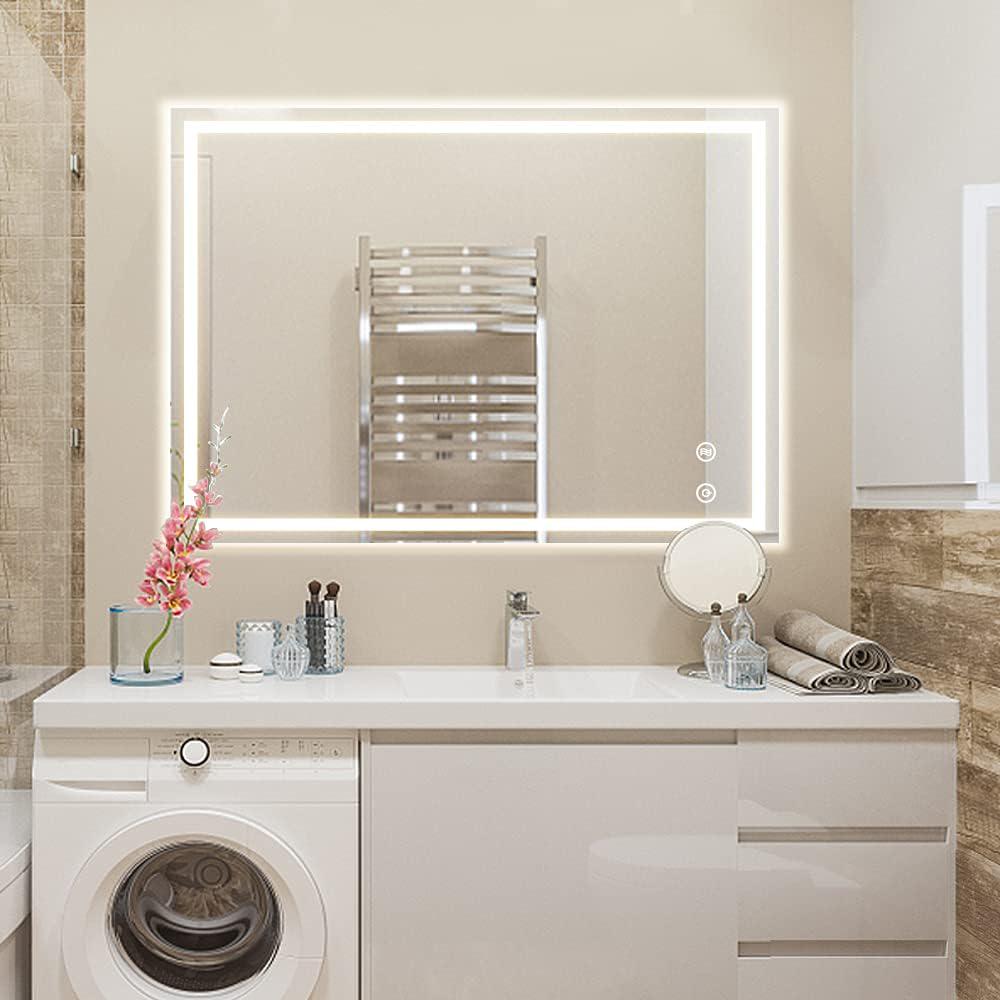 Зеркало Dim Dzerkal CANNA с LED-подсветкой/сенсорным управлением/подогревом 50х70 см (12118)