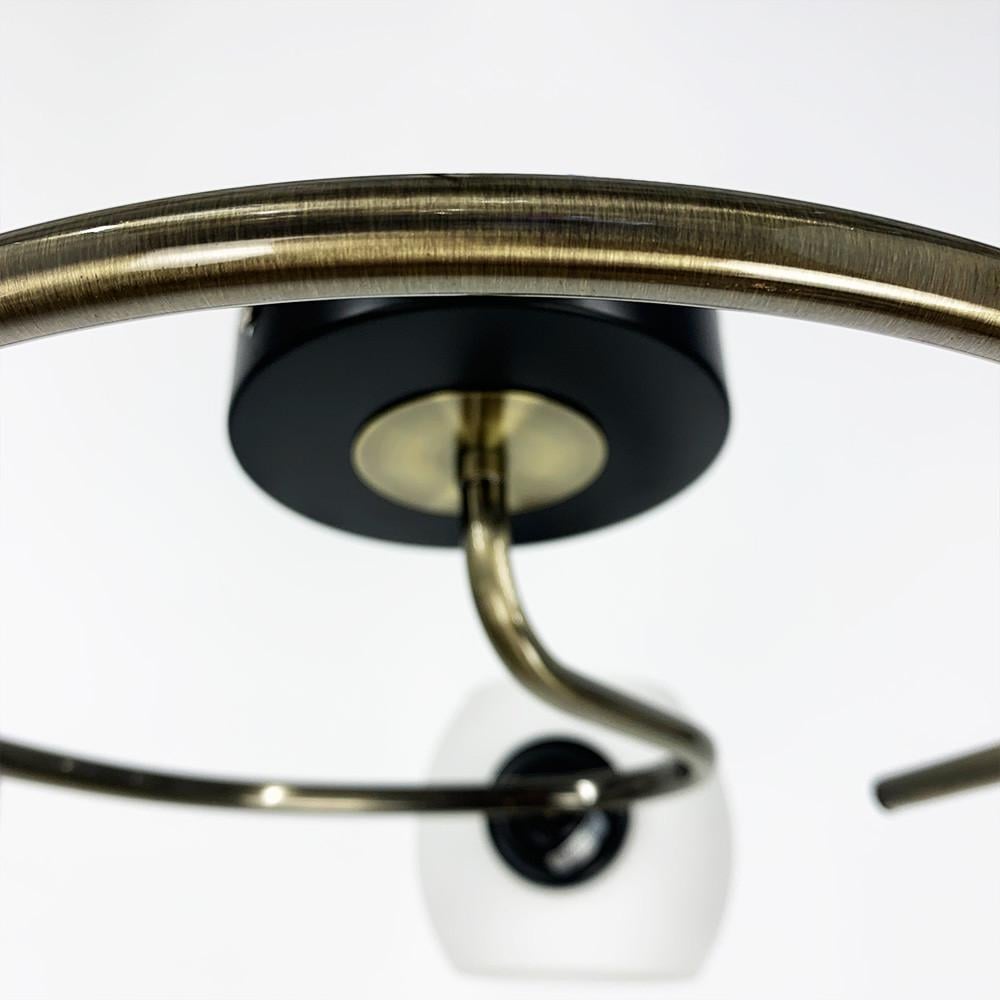 Люстра стельова з кругом на 3 плафони Чорний (51925/3B) - фото 5