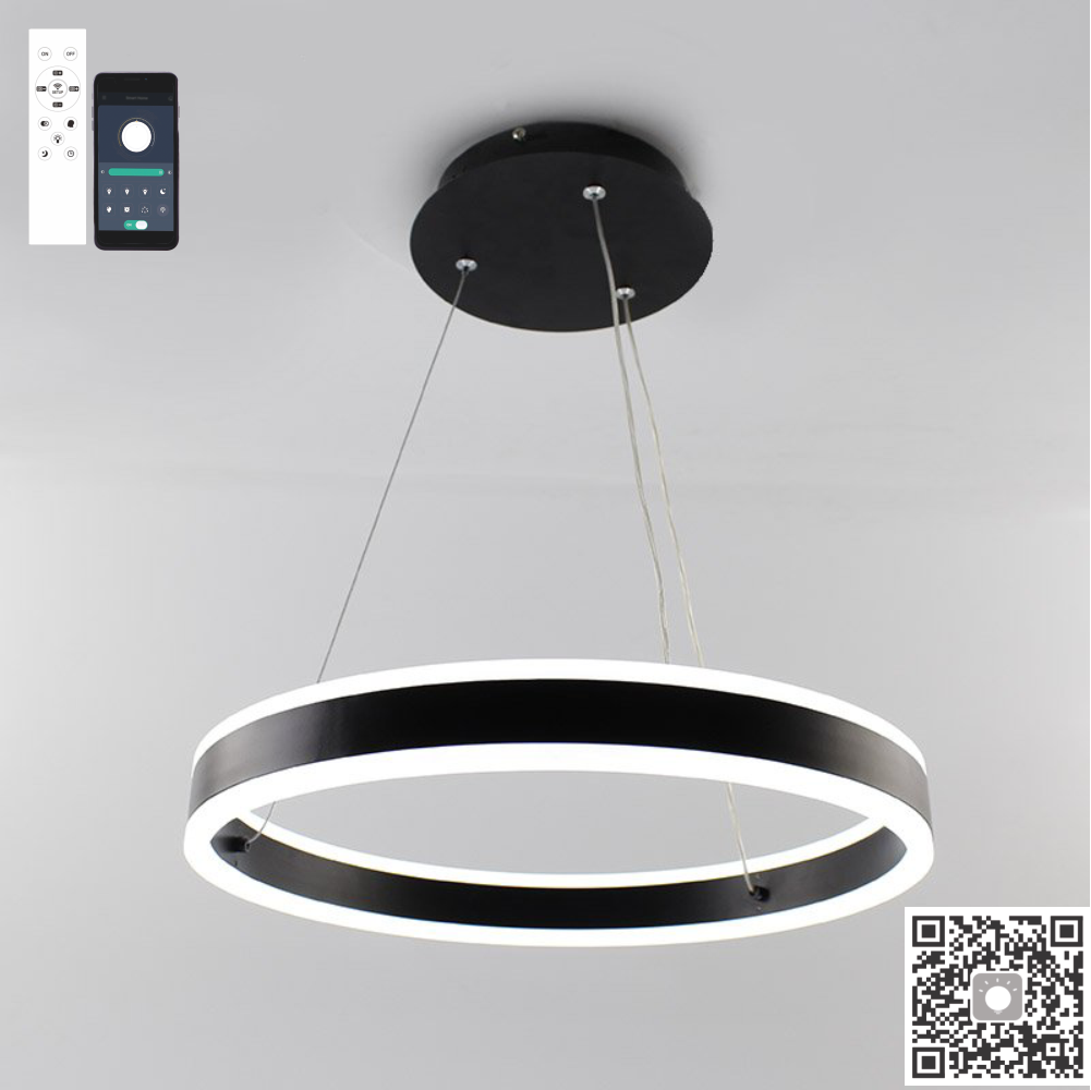 Люстра-смарт світлодіодна підвісна ESLLSE STELLA R 64 Вт 400x1200 мм Чорний (141-10034-01) - фото 5 Люстра-смарт світлодіодна підвісна ESLLSE STELLA R 64 Вт 400x1200 мм Чорний (141-10034-01) - фото 5