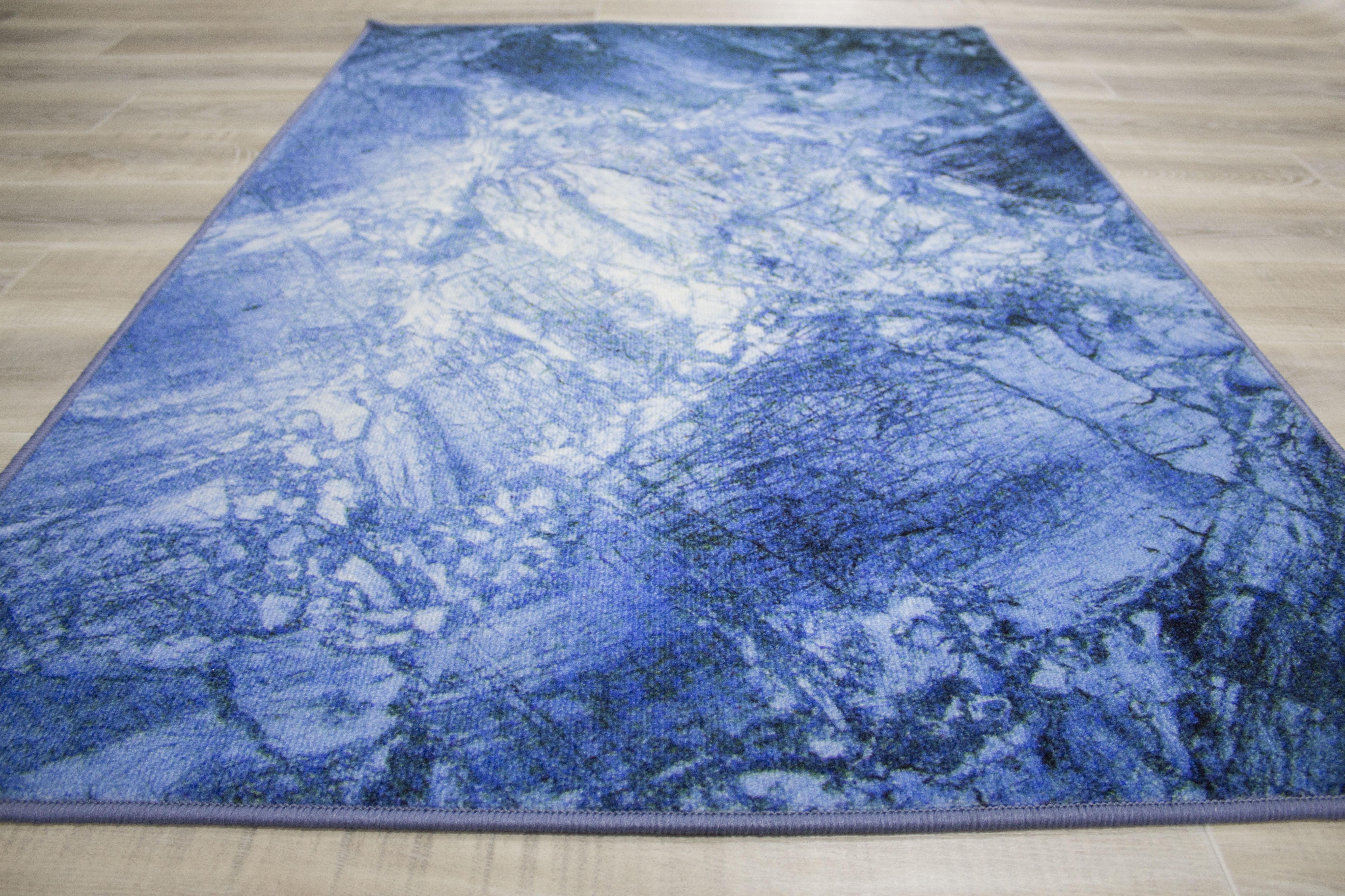 Коврик Print Digital 100x150 см Синий мрамор (24167011) - фото 4 Коврик Print Digital 100x150 см Синий мрамор (24167011) - фото 4