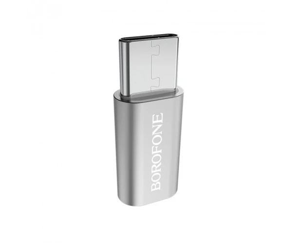 Перехідник Otg Borofone BV4 Micro-USB Type-C Silver