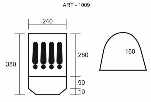 Палатка 4-х местная GreenCamp 1009 (GC1009) - фото 5