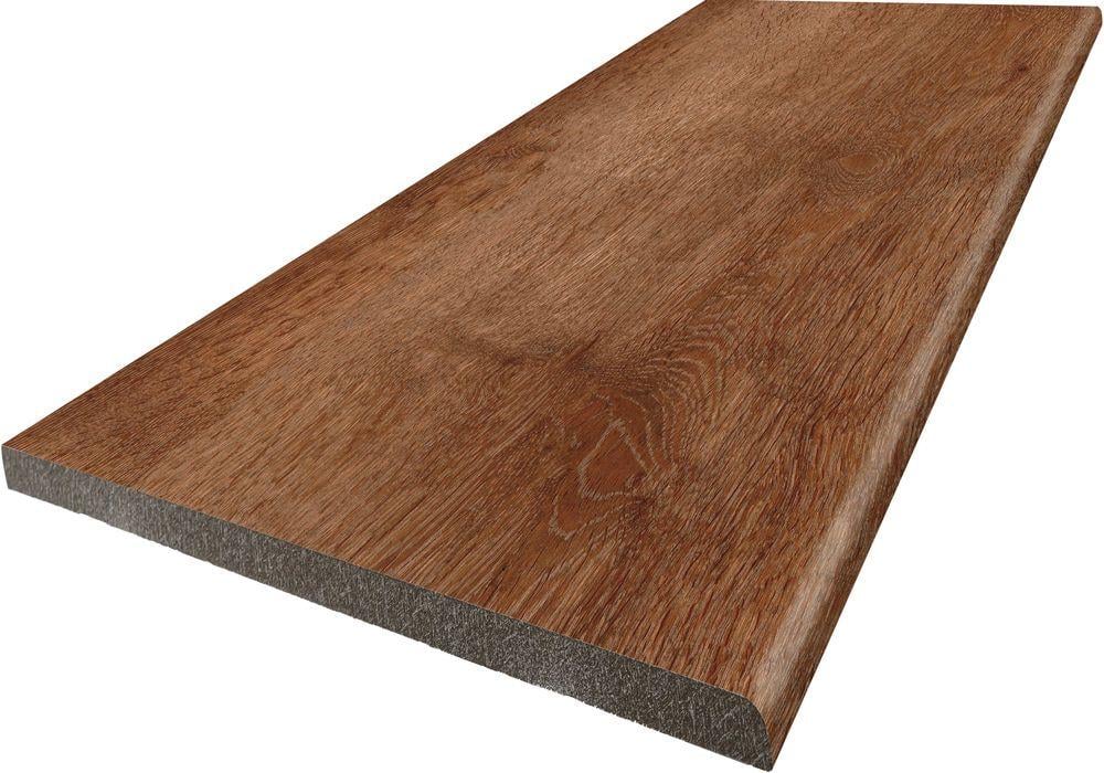 Ступенька из керамогранита Multistep Albar Cerezo коричневая 14x1200x330 мм (004656)