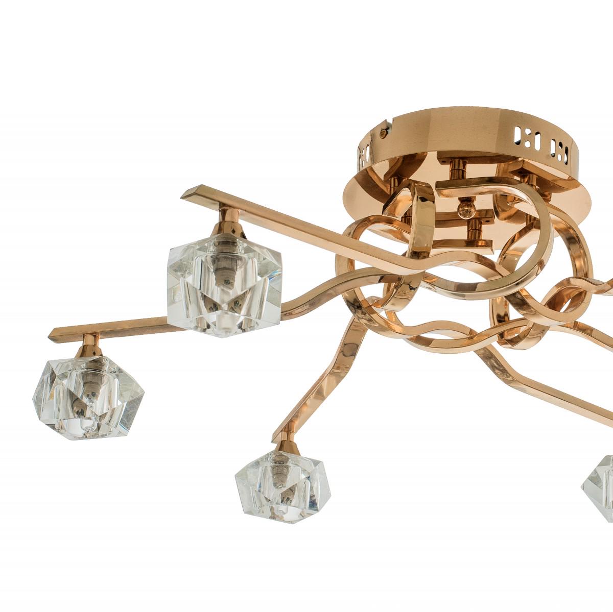 Люстра потолочная Brille BR-372S/6 GOLD галогенная - фото 2 Люстра потолочная Brille BR-372S/6 GOLD галогенная - фото 2