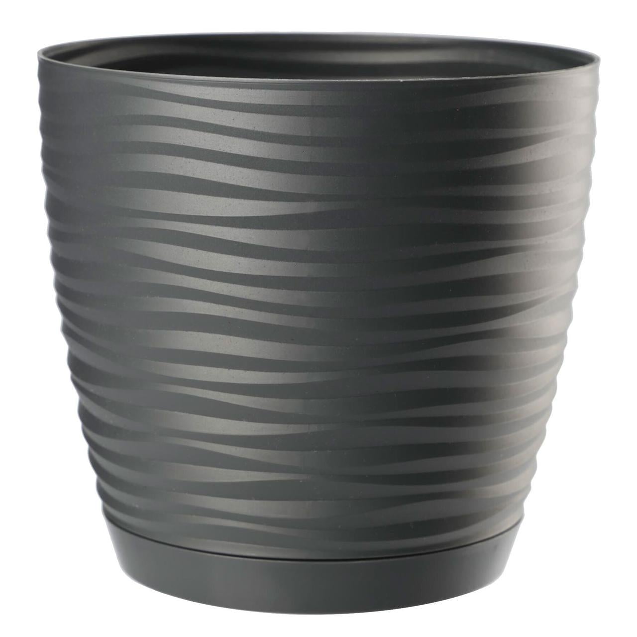 Горшок для цветов Form-Plastic Sahara mini-19 3,4 л Антрацитовый (3040-014)