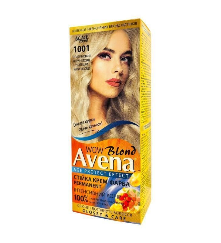 Стойкая крем-краска для волос Acme Color AVENA 1001 Платиновий блонд
