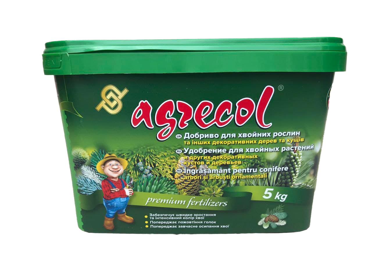 Удобрение комплексное минеральное для хвойных растений Agrecol NPK 14.14.21 5 кг (30234)