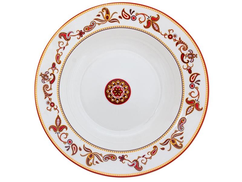 Тарелка фарфоровая плоская Light House Рута 25 см Белый (264-368-2)