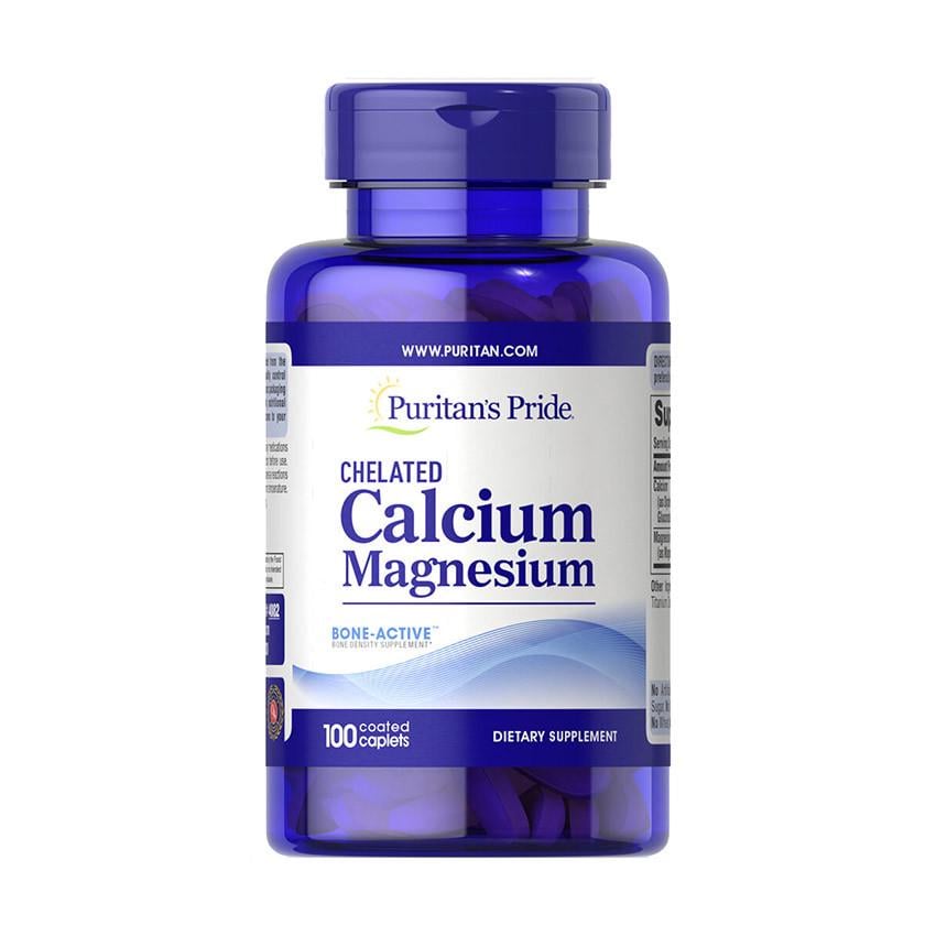 Кальций и магний Puritan's Pride Chelated Calcium Magnesium 100 капс. (09866-01)