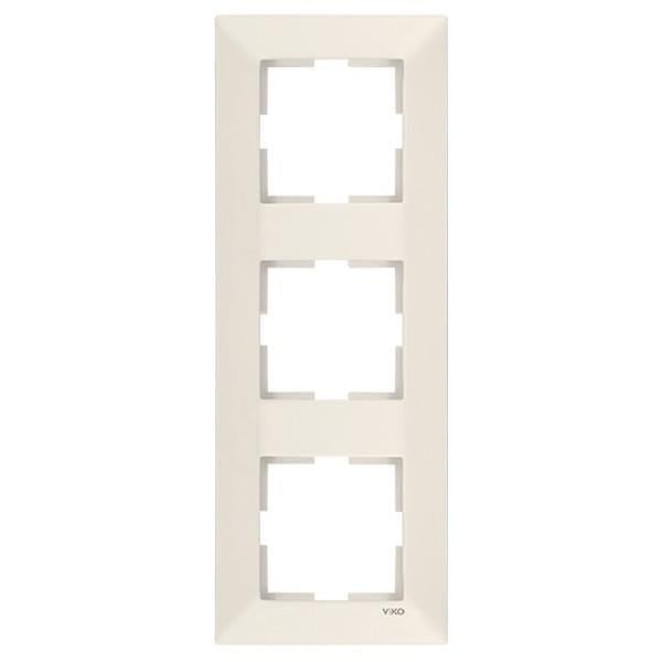 Рамка трехместная вертикальная Viko Meridian Кремовый (00000012519) Рамка трехместная вертикальная Viko Meridian Кремовый (00000012519)