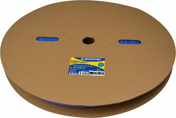 Трубка термоусадочная АСКО Ø16/8 мм 100 м Синий (A0150040706)