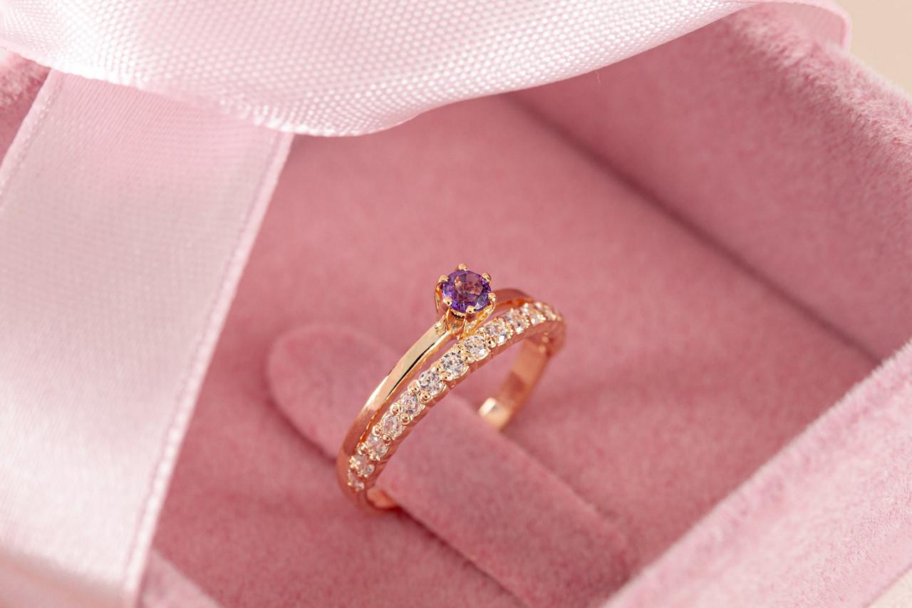Кільце з червоного золота з аметистом (2248342649)