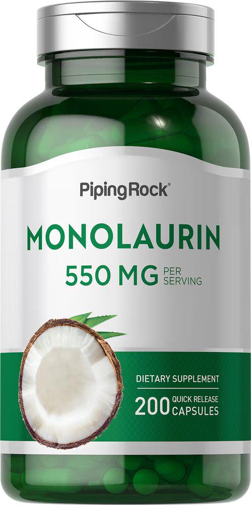 Монолаурин Piping Rock Monolaurin 550 mg per serving 200 Quick Release Capsules