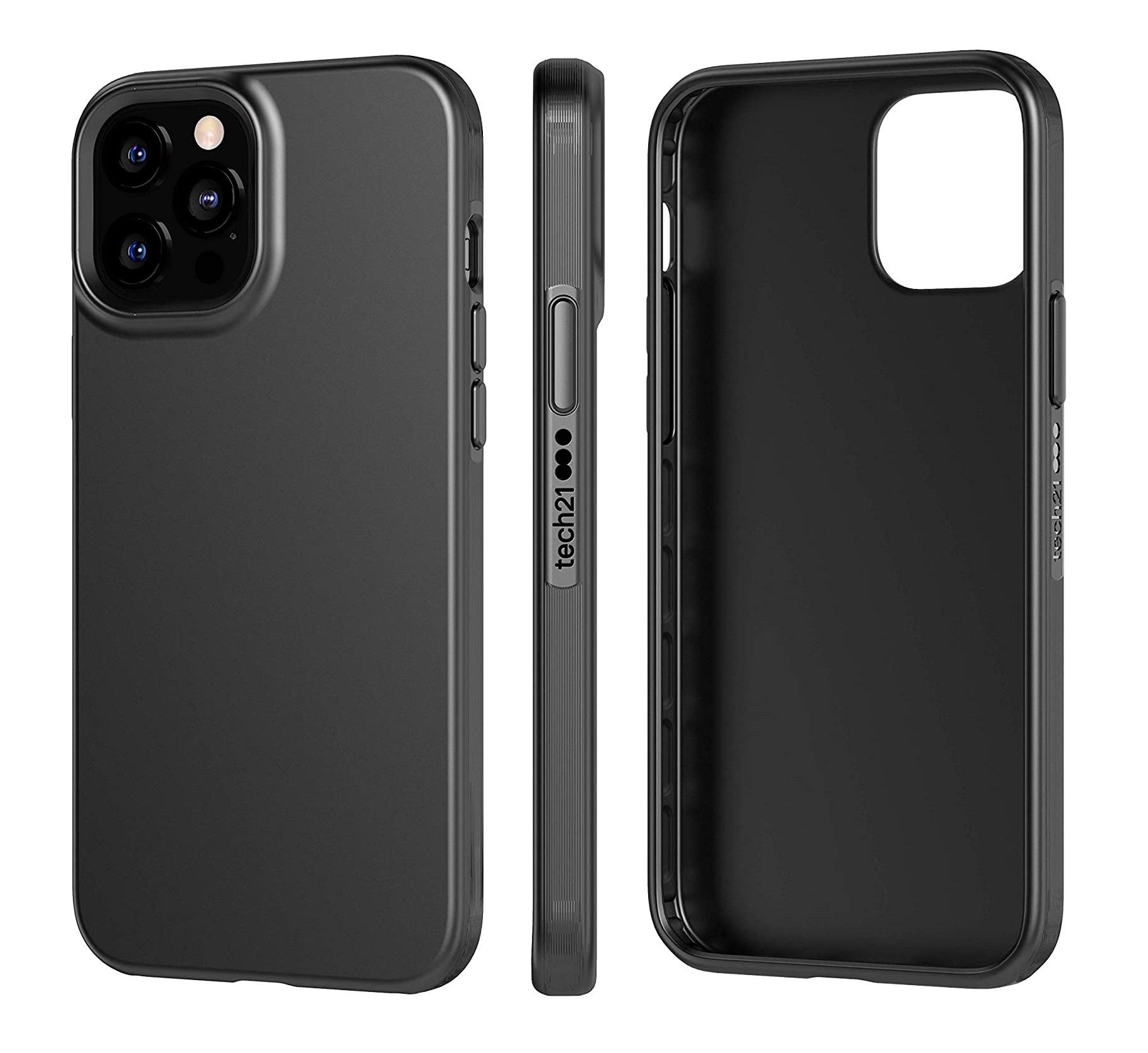 Противоударный чехол с антимикробным покрытием Tech21 Evo Slim для Iphone 12/12 Pro (6.1") Black