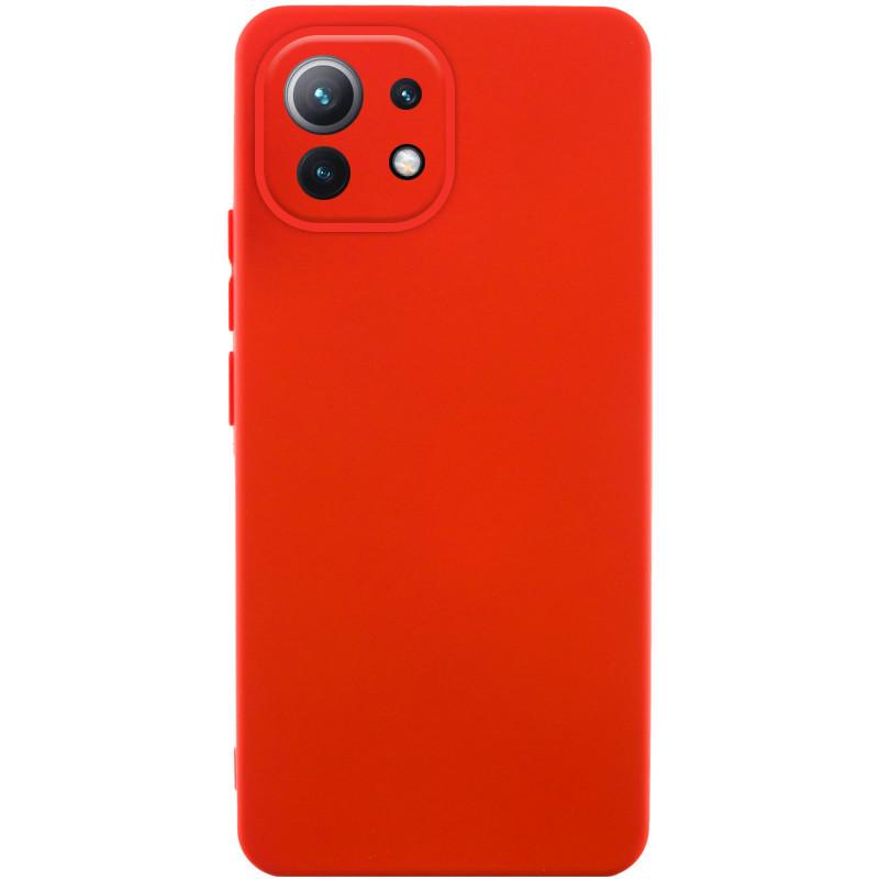 Противоударный чехол Silicone Cover Lakshmi Full Camera (AA) для Xiaomi Mi 11 Lite красный