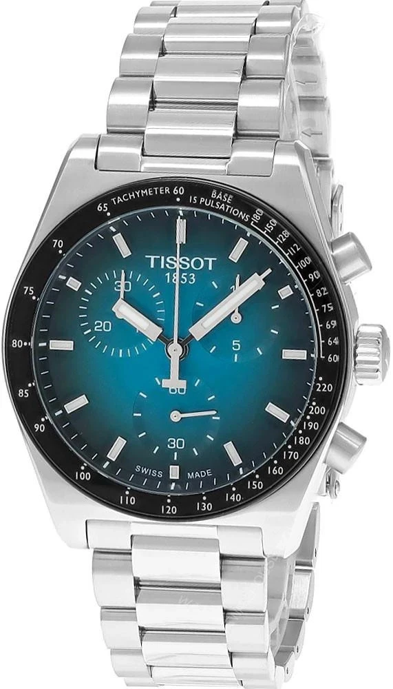 Часы мужские швейцарские Tissot PR516 Chronograph Quartz T149.417.11.041.01 Тифани/Бирюзовые