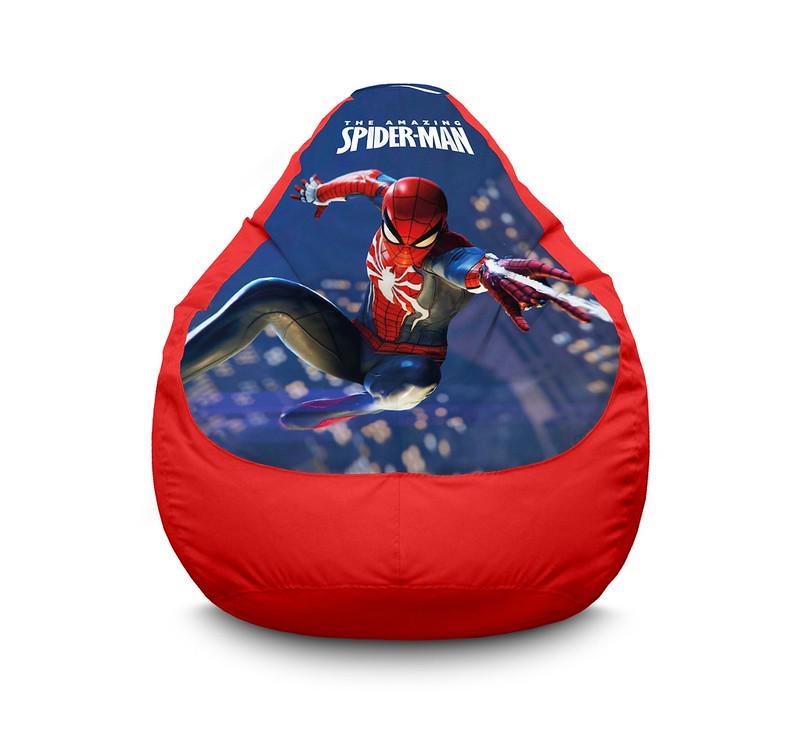 Кресло мешок iPuff Spider-Man Jump Оксфорд XL 80x110 см Красный