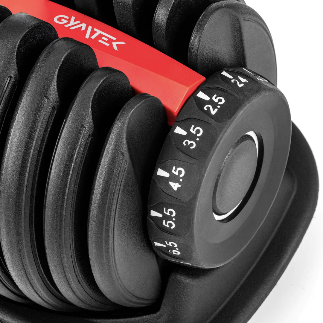 Гантель розбірна регульована Gymtek 2,5-24 кг Червоний - фото 7 Гантель розбірна регульована Gymtek 2,5-24 кг Червоний - фото 7