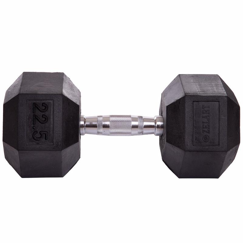 Гантель цільна Zelart TA-5159-22,5 шестигранна 1 шт. 22,5 кг (DR002841) - фото 2 Гантель цільна Zelart TA-5159-22,5 шестигранна 1 шт. 22,5 кг (DR002841) - фото 2