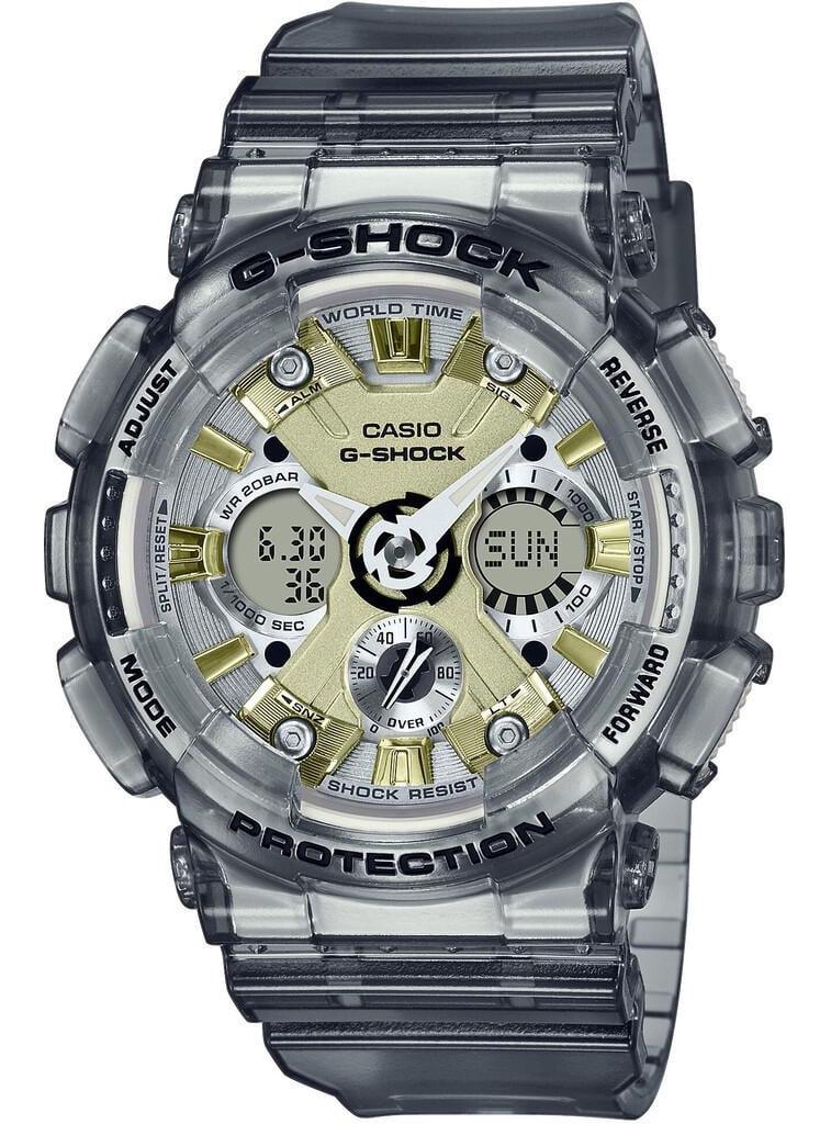 Наручные часы женские Casio G-Shock GMA-S120GS-8AER ударопрочные с водозащитой 200 м и золотистым циферблатом
