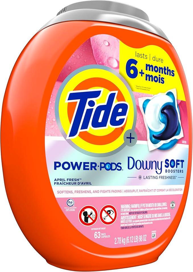 Капсули для прання Tide Power PODs 2в1 із підсилювачами м'якості 63 шт.