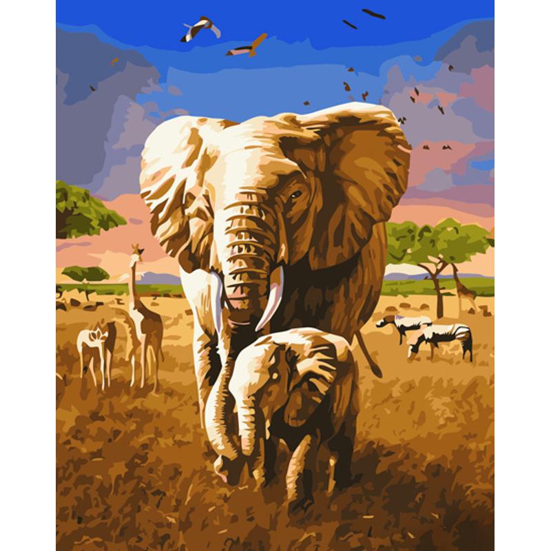 Картина по номерам Strateg Премиум Жители Африки 40х50 см (GS1238)