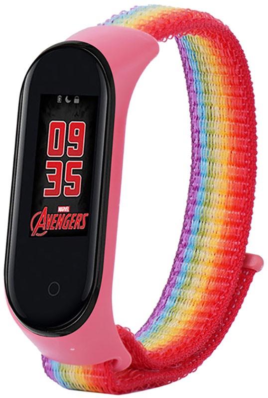 Ремінець Uwatch Replacement Nylon Strap for Mi Band 3/4/5 Rainbow - фото 1