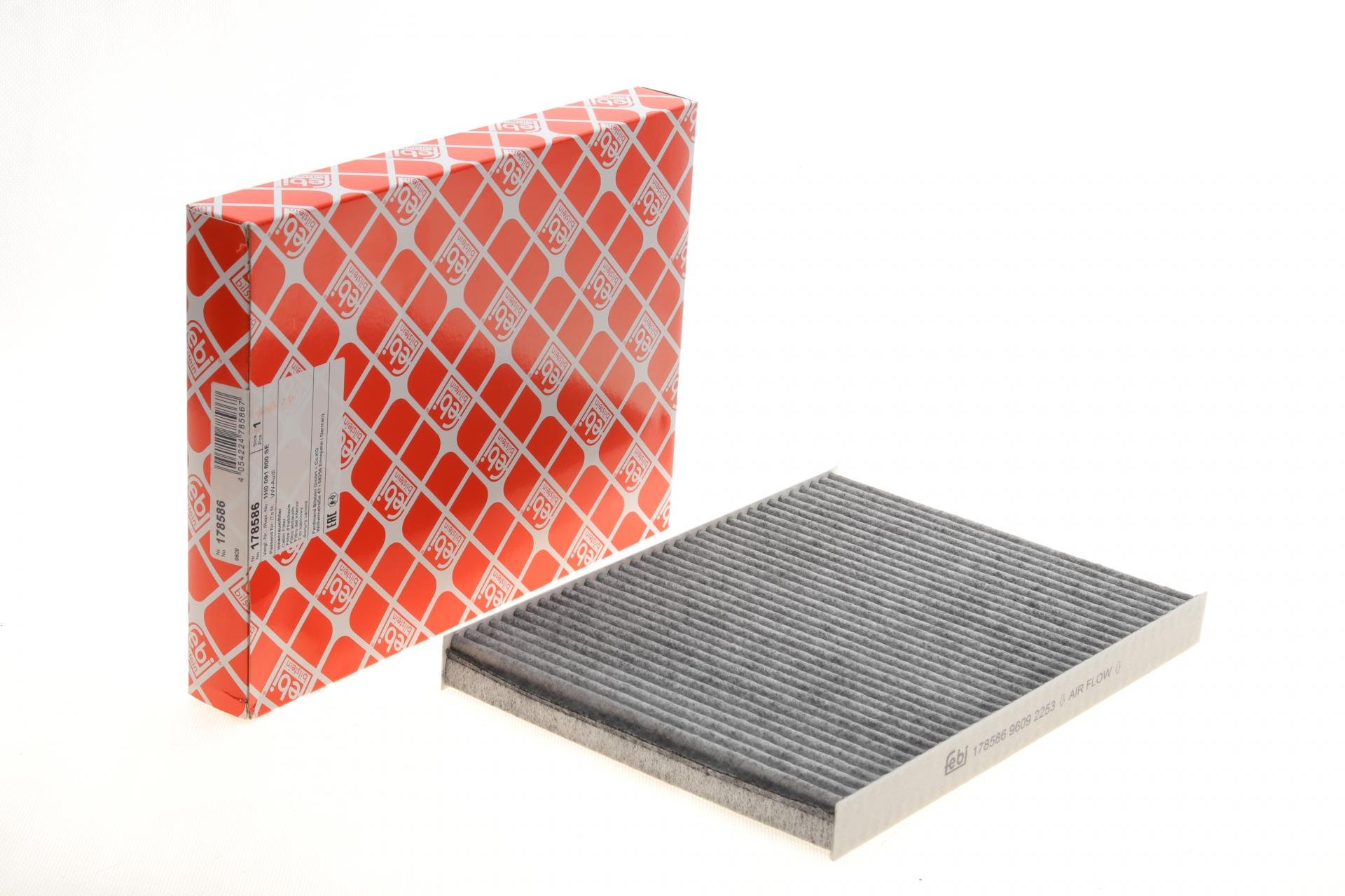 Фильтр салона FEBI BILSTEIN для VW Golf 1,6/1,8/1,9SDI/1,9TDI/2,0-16V 97- угольный (178586)