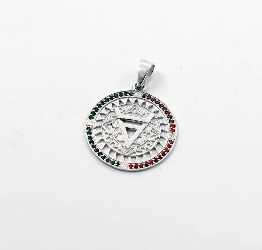 Кулон оберіг Maxi Silver 8639 Велеса з камінням (88639)