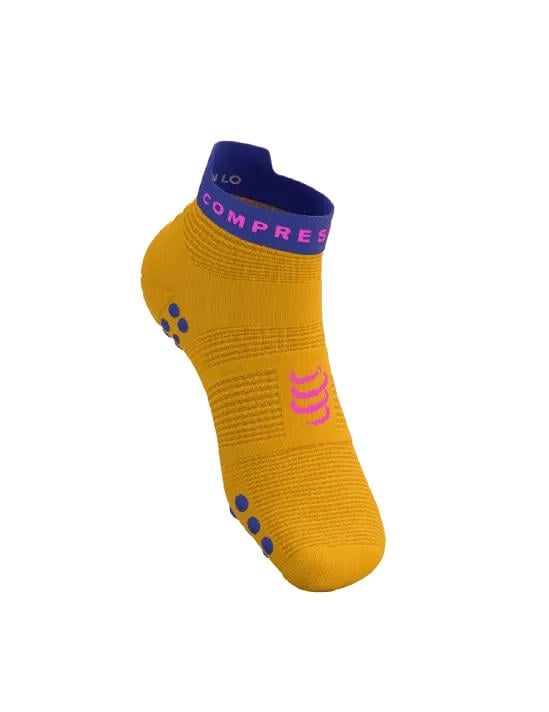 Носки Compressport Pro Racing Socks v4.0 Run Low T1 Saffron/Dazz Blue - фото 2