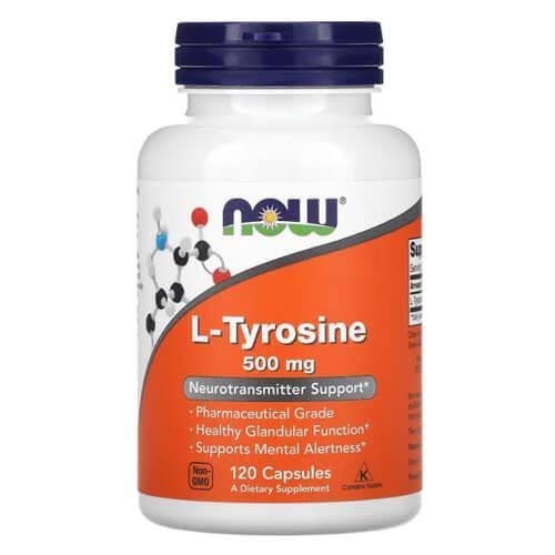 Добавка L-Тирозин NOW L-Tyrosine 500 мг 120 Capsules (NOW-00162)