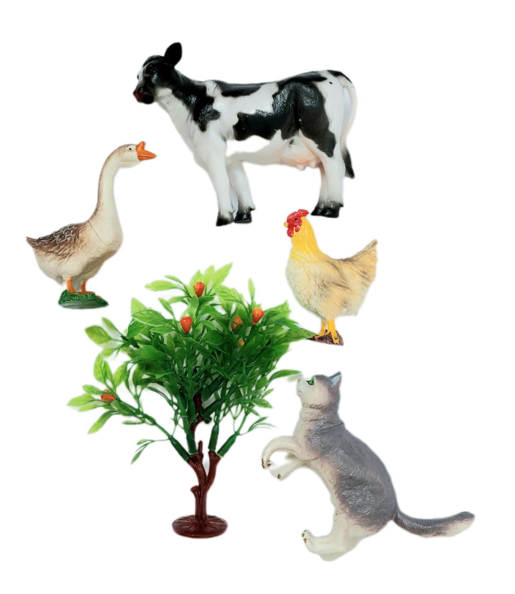 Набор домашних животных Котик/коровка/гусь/курочка (59144-Н)