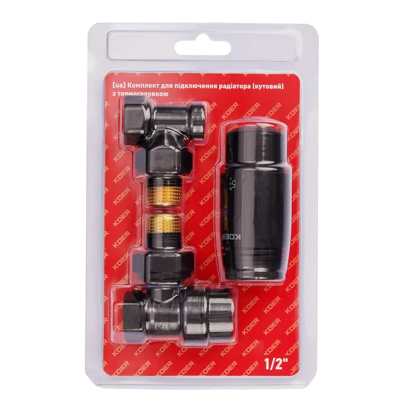 Термокомплект для радиатора KOER SET-24 KR5283 угловой 1/2" с настройкой