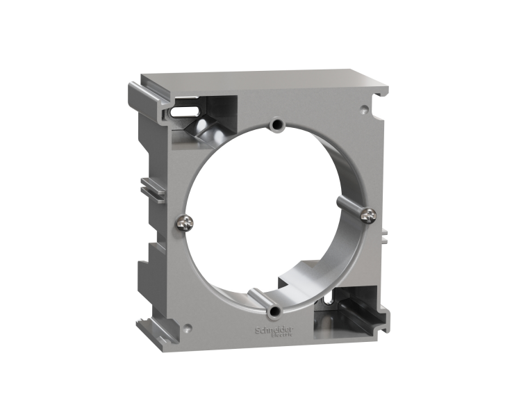 Коробка Schneider Electric Sedna Design&Element для поверхностного монтажа ABS-UV Алюминий (SDD113902)