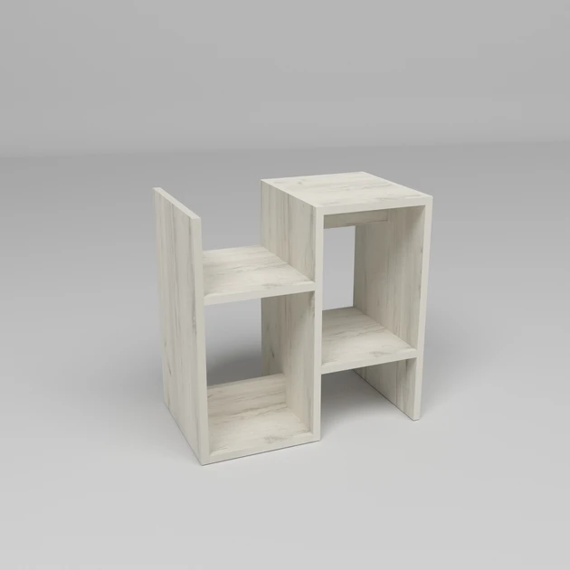 Тумба приліжкова Kontinent S-1 500х300х500 мм Дуб Крафт Білий (27427375) - фото 4