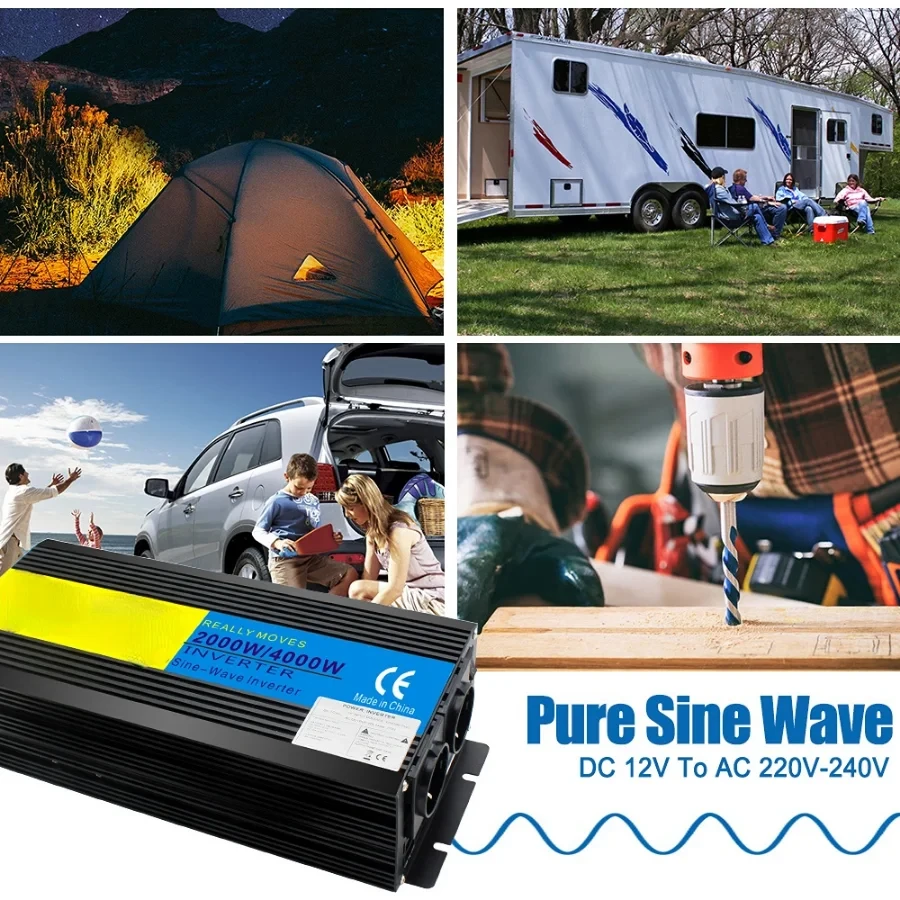 Инвертор с зарядкой ИБП 12 в 220В 4000 Вт чистая синусоида - фото 2 Инвертор с зарядкой ИБП 12 в 220В 4000 Вт чистая синусоида - фото 2