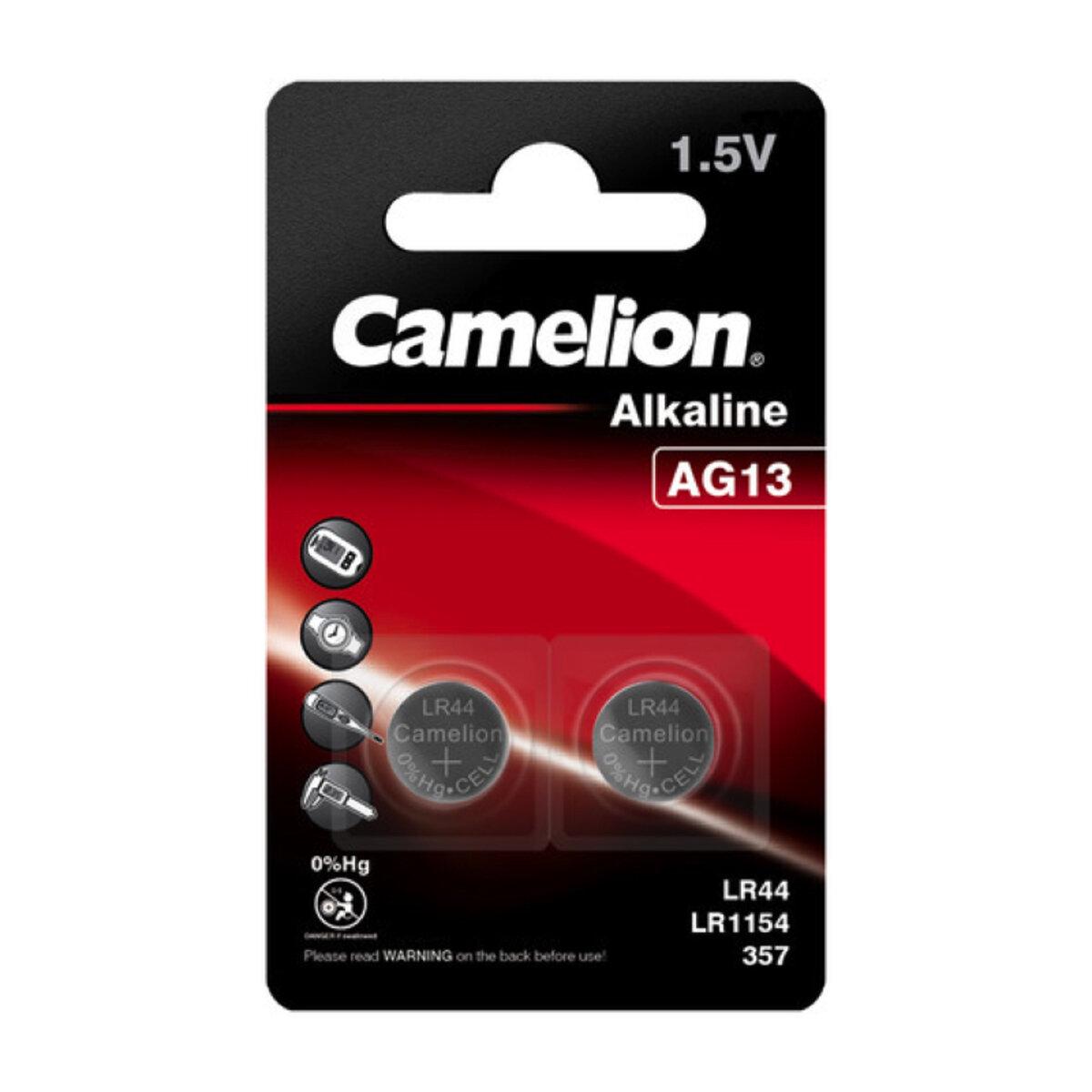 Батарейка Camelion AG13 Button cell BP2 2 шт. (C-12050213) - фото 1